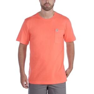CARHARTT Men's Southern Pocket T-Shirt in Hot Coral Size Small